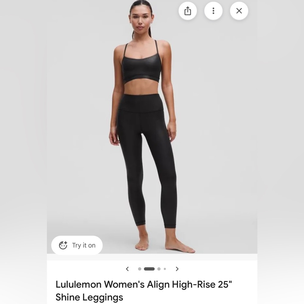 Black Lululemon Align leggings SHINE 8